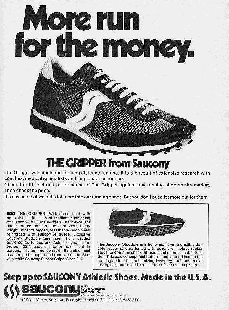 Retro Ad From 1977, The Saucony Gripper