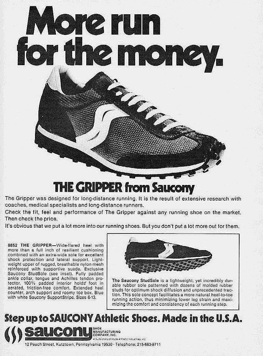 Retro Ad From 1977, The Saucony Gripper