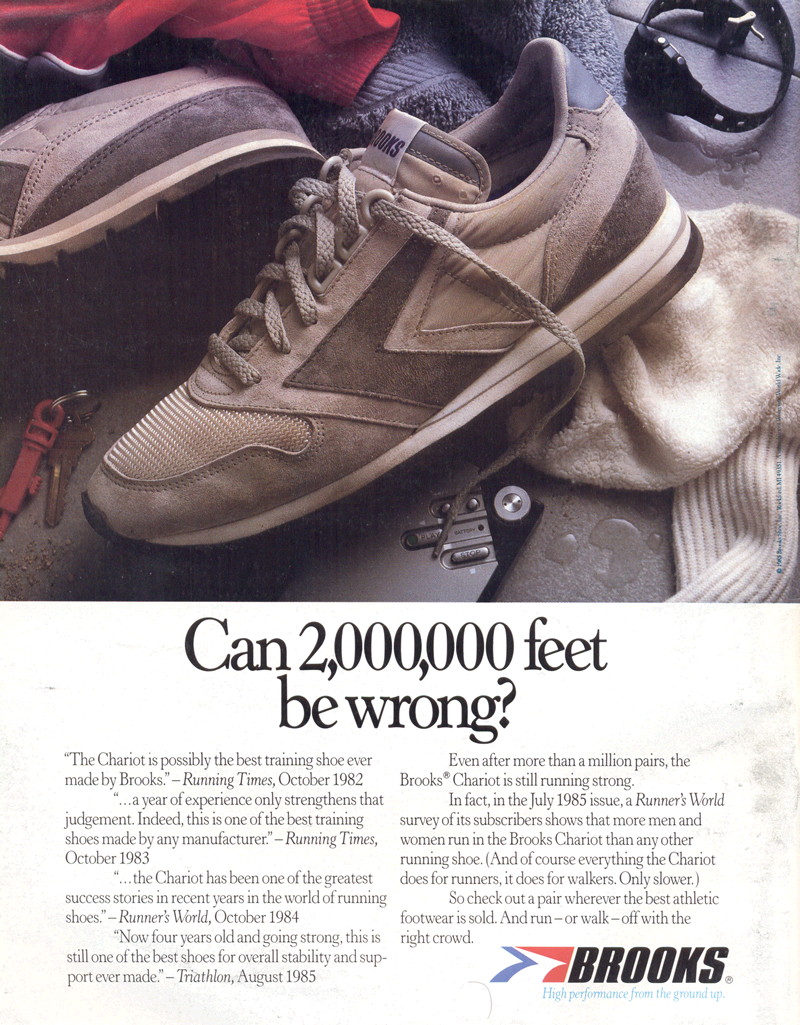 Retro Ad From December 1985, Brooks Chariot