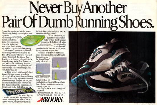 Retro Advertisement from June 1989, Brooks Hydroflow