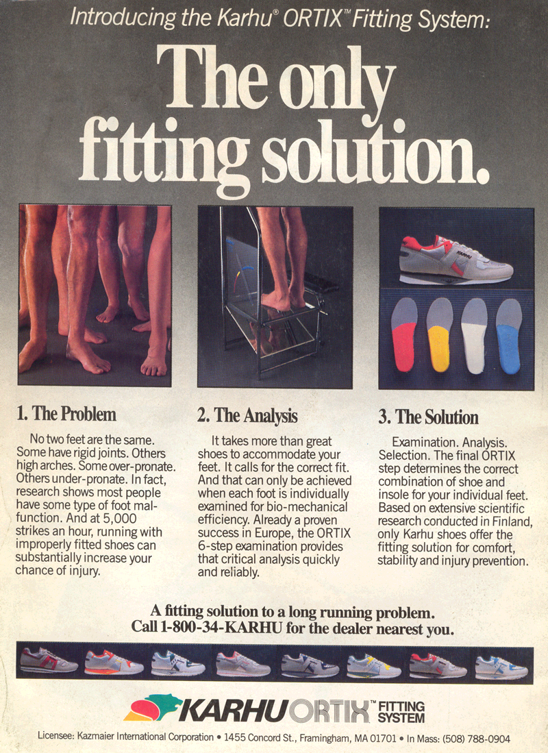 Retro Ad From April 1989, The Karhu Ortix Fitting System