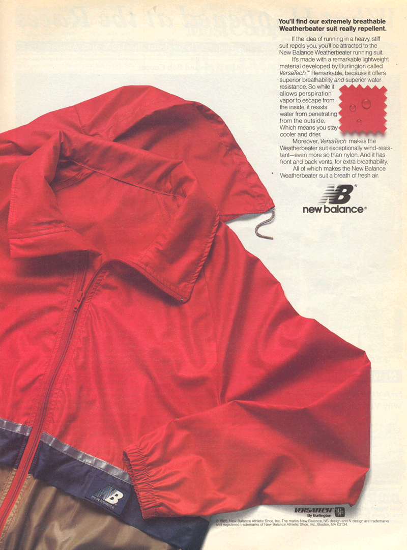 Retro Ad From October 1985, New Balance Weatherbeater Suit