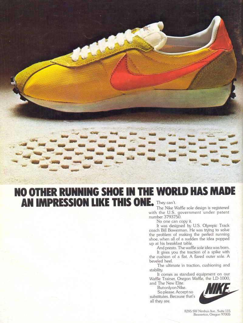 Retro Ad From January 1977, Nike Waffle