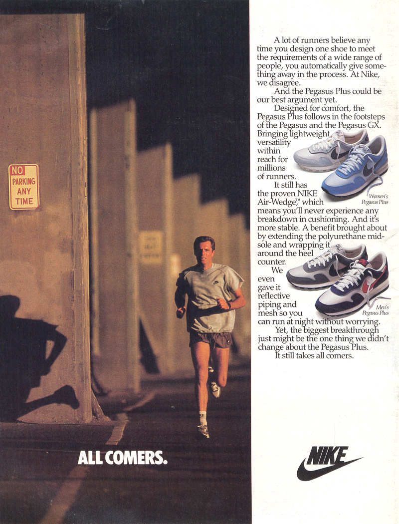 Retro Ad From November 1986, The Nike Pegasus Plus