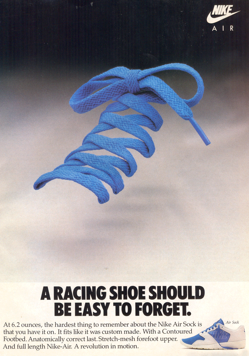 Retro Ad From November 1987, The Nike Air Sock