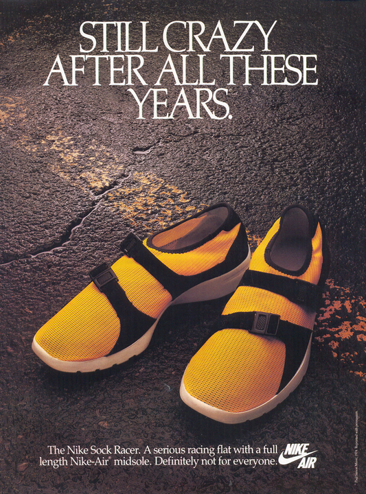 Retro Ad From October 1985, The Nike Sock Racer