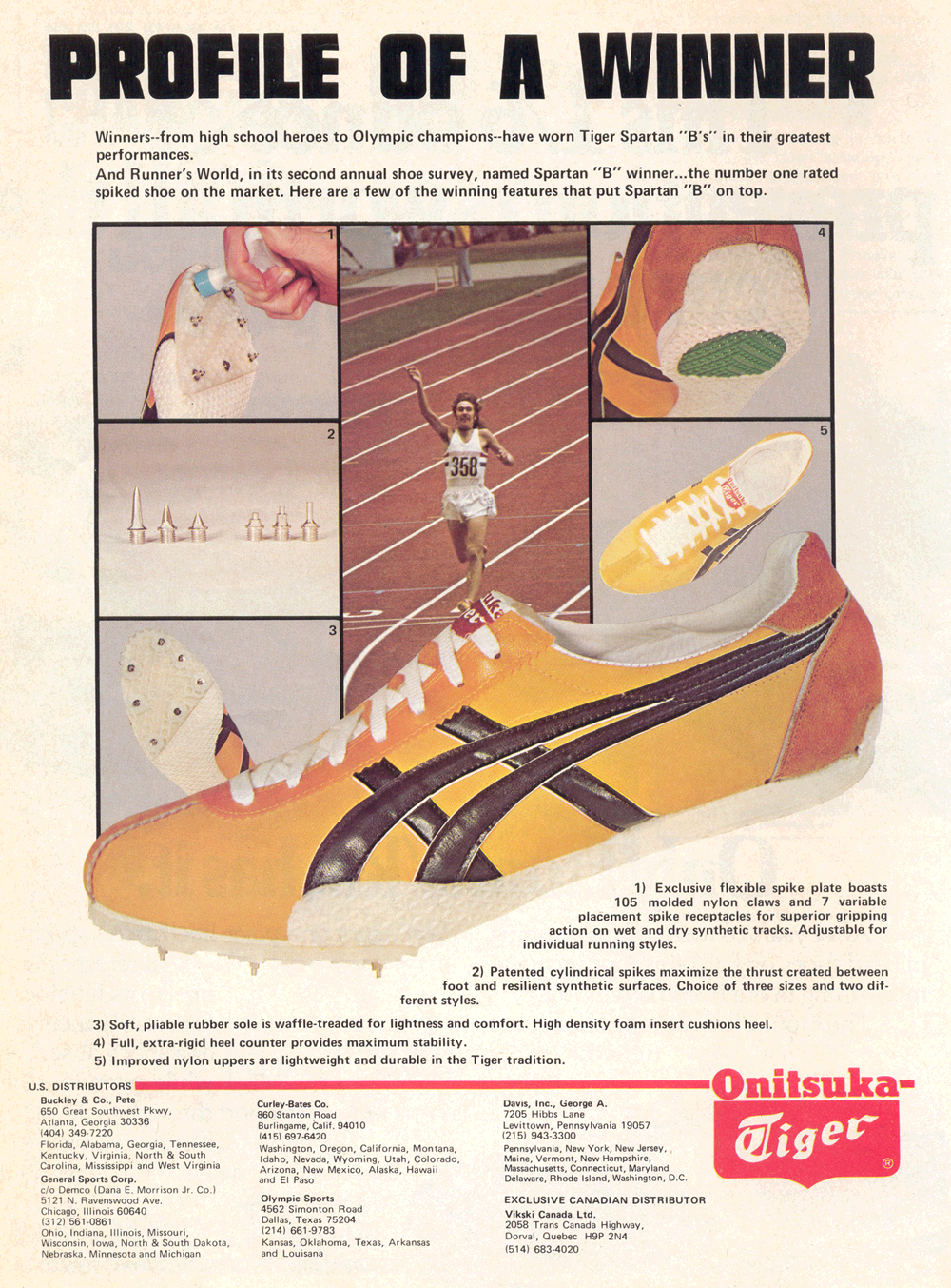 Retro Ad From July 1977, Onitsuka Tiger Spartan "B"