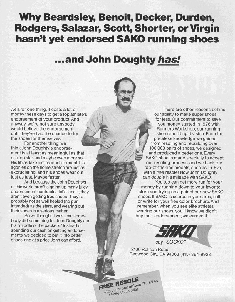 Retro Ad From October 1984, Sako, An obscure running shoe brand