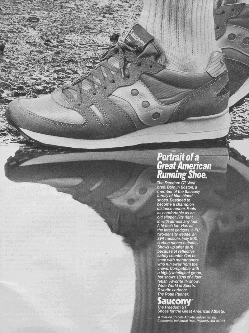 Retro Ad From October 1986, Saucony - Portrait of a Great American Running Shoe