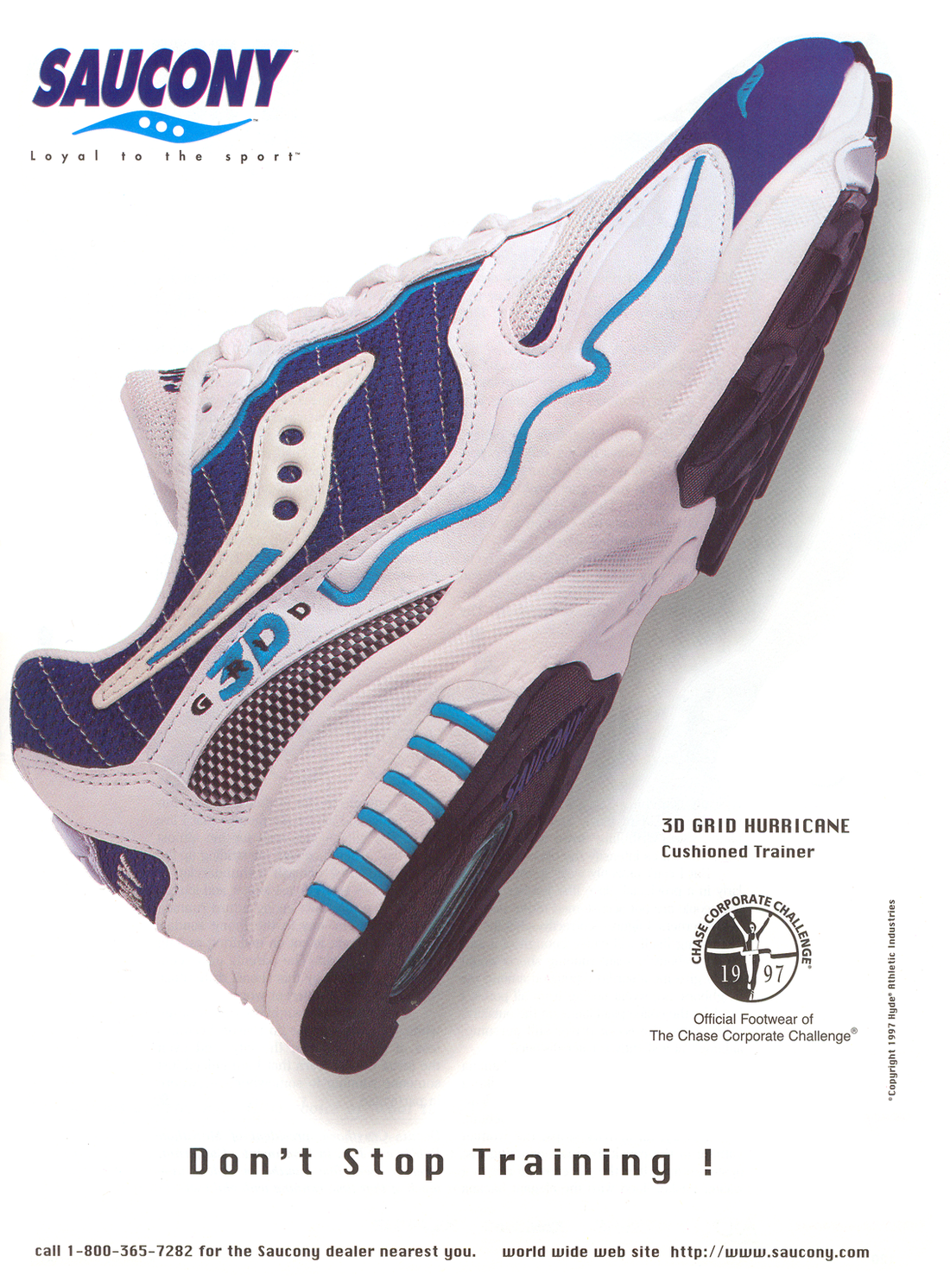 Retro Advertisement from May 1997, Saucony 3D Grid Hurricane