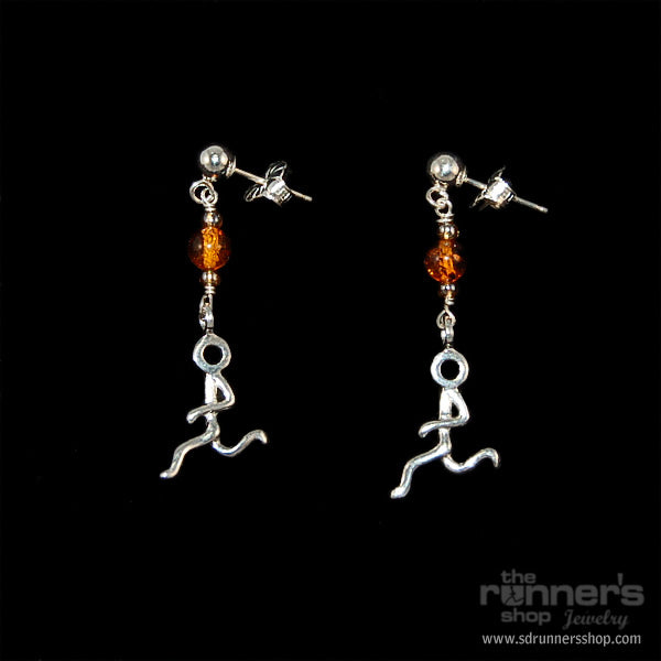 Silver "Hermes" Runner w/ Amber Post Earrings image 0