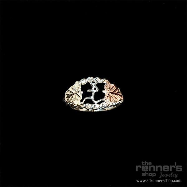 Silver "Hermes" Runner w/ Black Hills Gold Rope Ring image 0