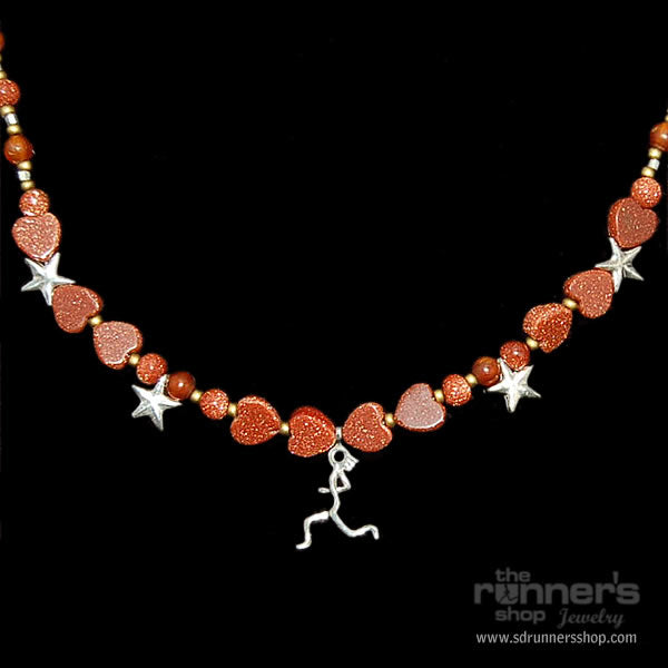 Goldstone Star "Atalanta" Runner Necklace image 0