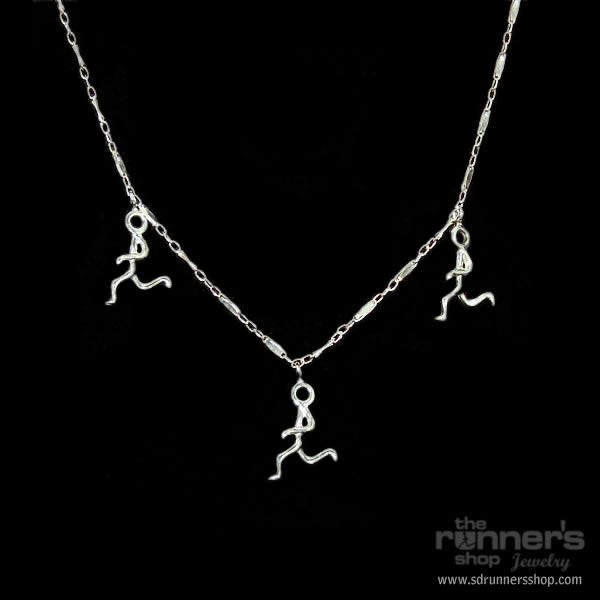 Silver "Hermes" Runner Three Necklace image 0