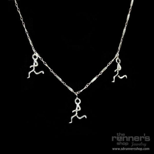 Silver "Hermes" Runner Three Necklace image 0