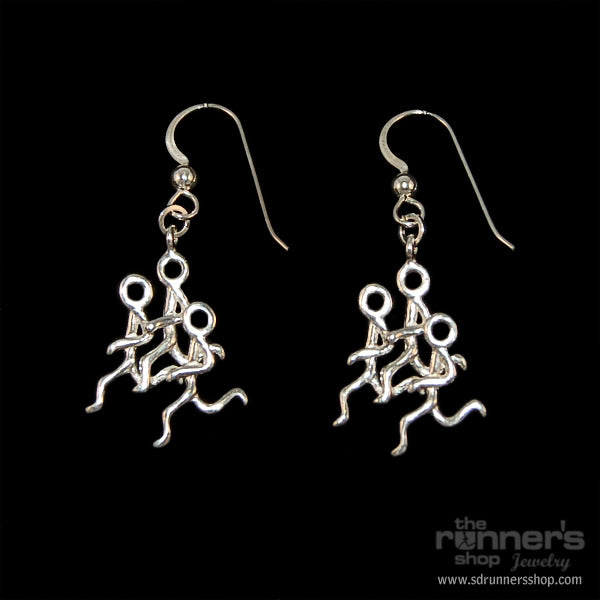 Silver "Hermes" Runner Trio Hook Earrings image 0