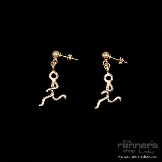 Gold "Hermes" Runner Post Earrings image 0