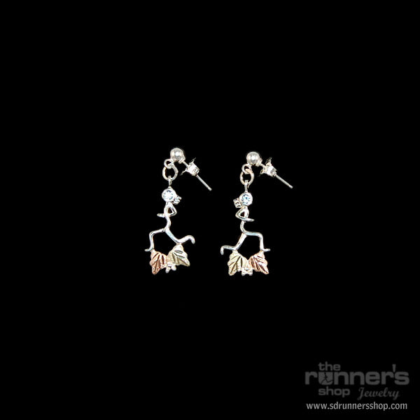 Silver "Atalanta" Runner w/ Black Hills Gold and Birthstone Earrings image 0