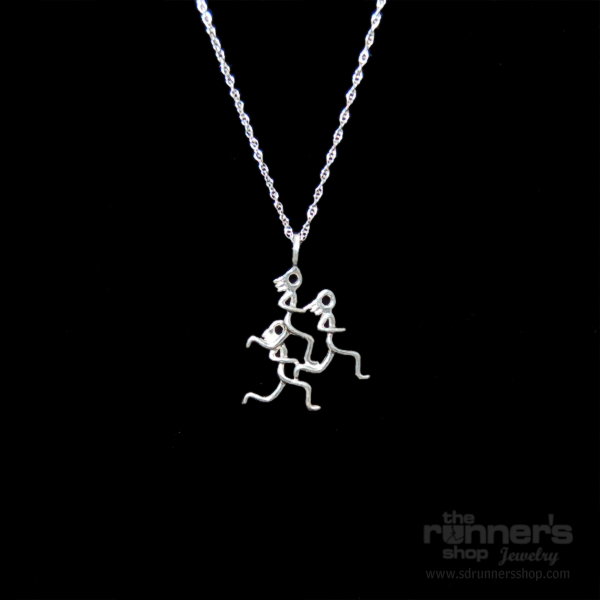 Silver "Atalanta" Runner Trio Necklace image 0