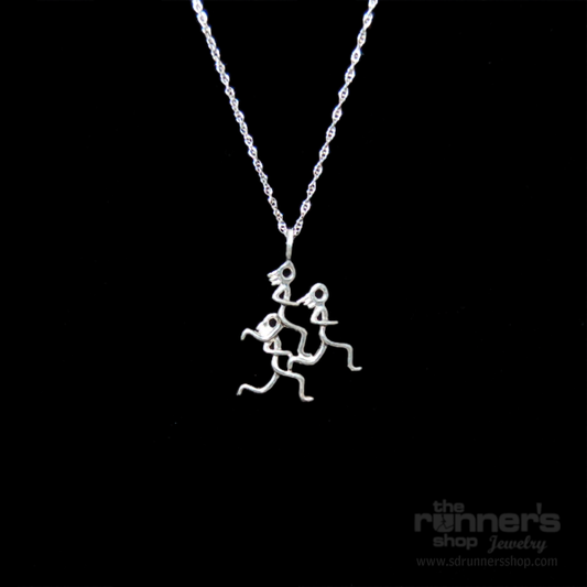 Silver "Atalanta" Runner Trio Necklace image 0