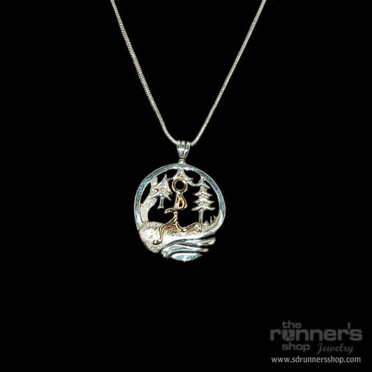 Silver Forest w/ Gold "Hermes" Runner Necklace image 0