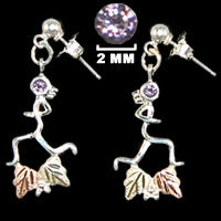 Silver "Atalanta" Runner w/ Black Hills Gold and Birthstone Earrings image 2