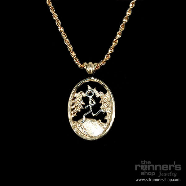 Gold Woods w/ Gold "Hermes" Runner Necklace image 0