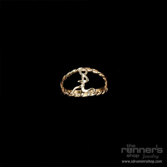 Gold "Hermes" Runner Rope Ring image 0