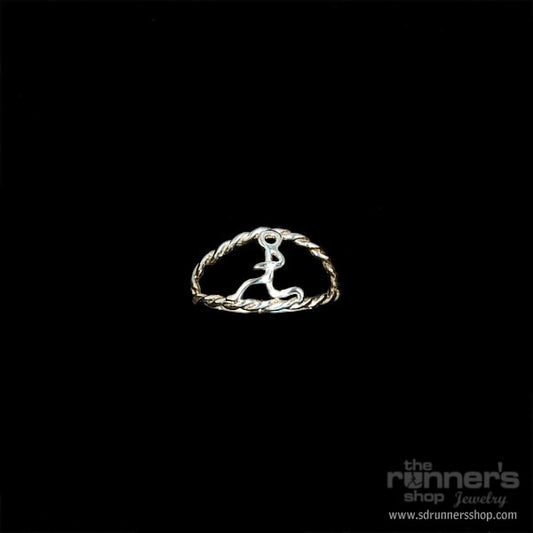 Silver "Hermes" Runner Rope Ring image 0