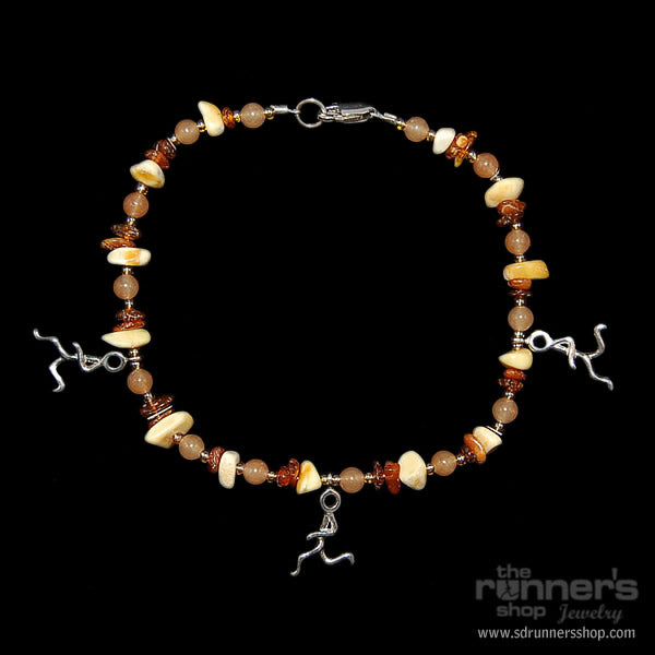 Silver "Hermes" Runner w/ Amber Bracelet image 0