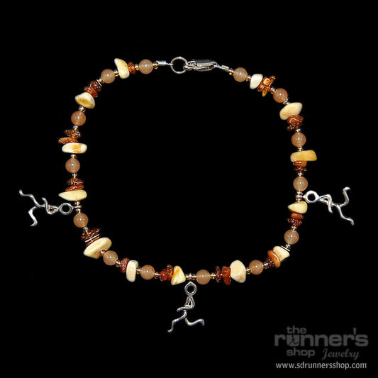 Silver "Hermes" Runner w/ Amber Bracelet image 0