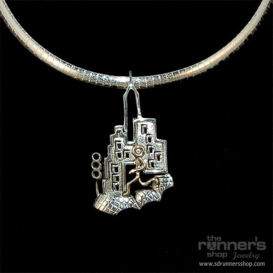 Silver Urban Runner w/ Gold "Hermes" Runner Necklace image 0