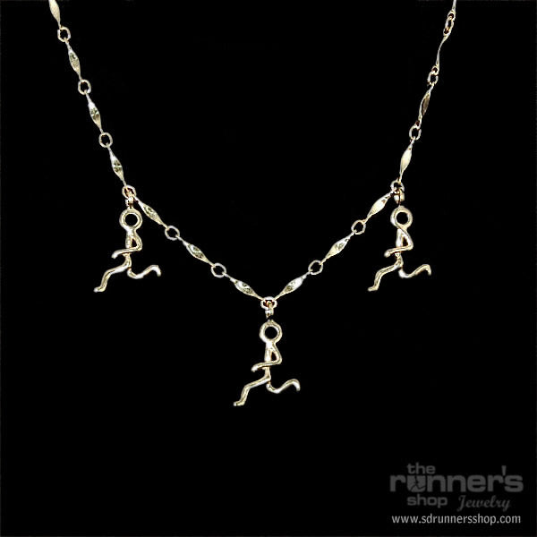 Gold "Hermes" Runner Three Necklace image 0