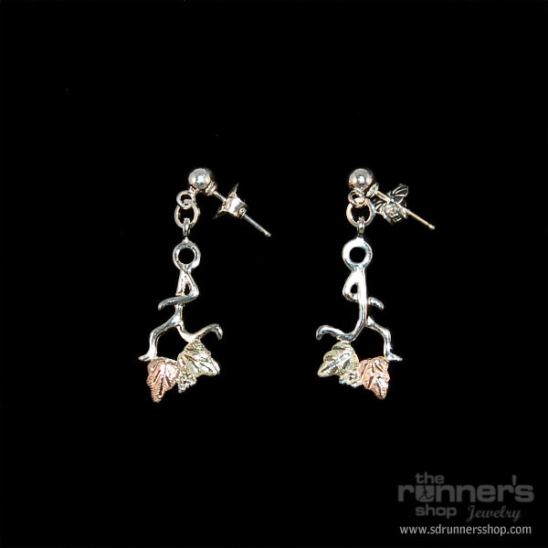 Silver "Hermes" Runner w/ Black Hills Gold Post Earrings image 0