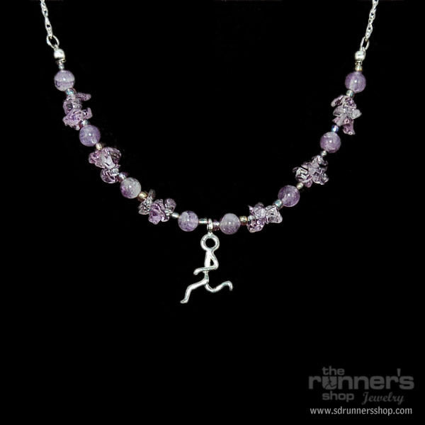 Silver "Atalanta" Runner w/Amethyst Necklace image 0